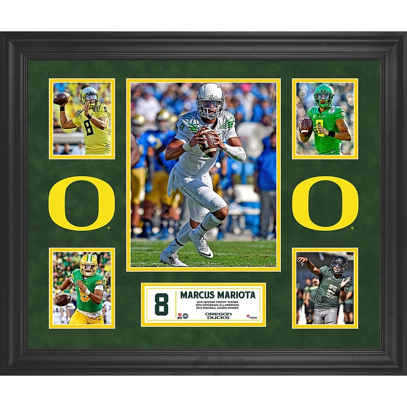 Collage de 5 photos encadrées Marcus Mariota Oregon Ducks