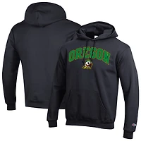 Men's Champion  Black Oregon Ducks Arch Over Logo Pullover Hoodie