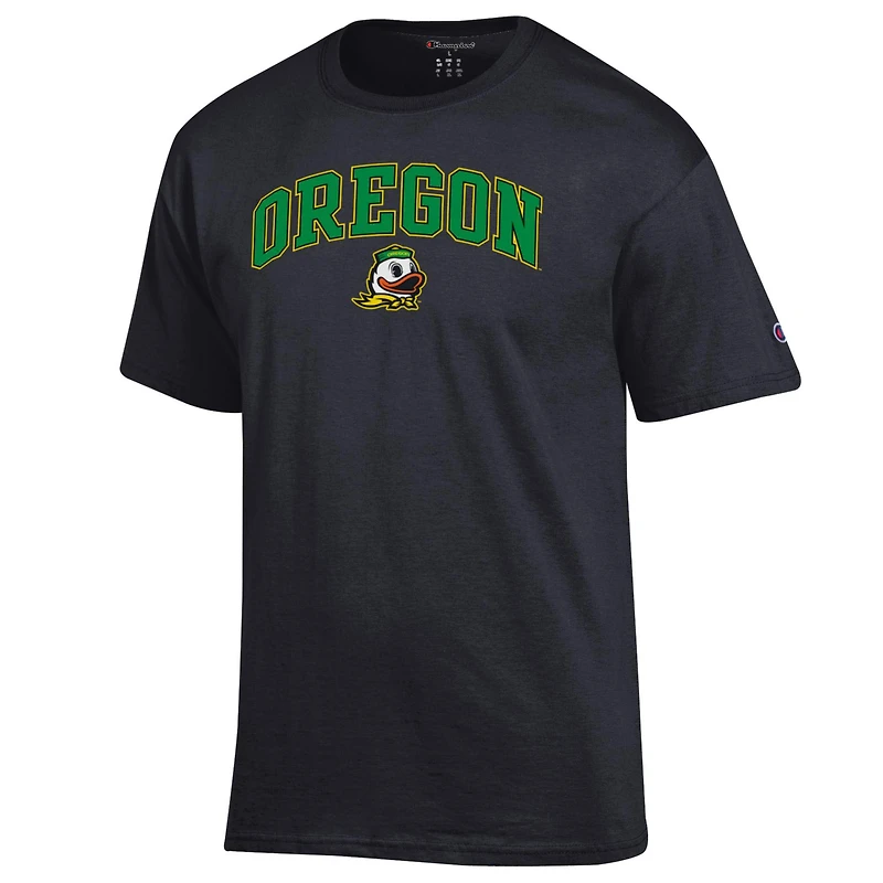 T-shirt noir avec logo arqué Champion des Oregon Ducks pour homme