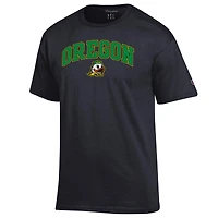 T-shirt noir avec logo arqué Champion des Oregon Ducks pour homme