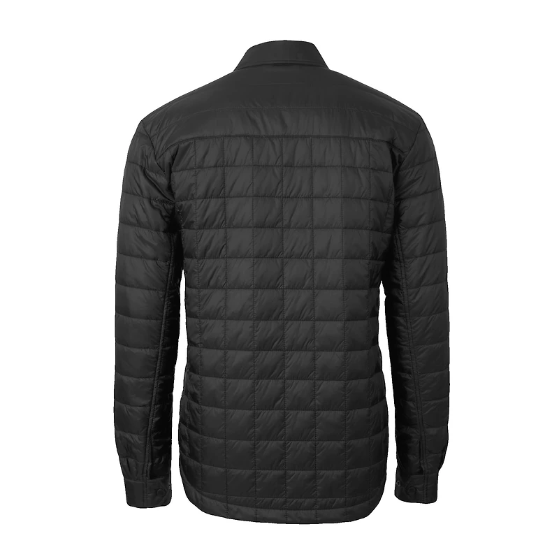 Veste pour homme Cutter & Buck Black Oregon Ducks Rainier Eco Insulated PrimaLoft à boutons-pression