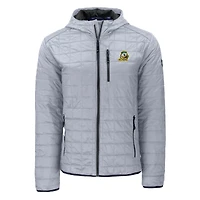 Veste à capuche zippée intégrale Cutter & Buck Gray Oregon Ducks Rainier Eco PrimaLoft pour homme