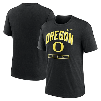 Men's Nike  Heather Black Oregon Ducks Tri-Blend Fashion T-Shirt
