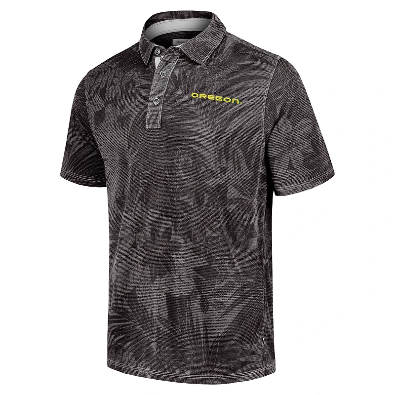 Men's Tommy Bahama Black Oregon Ducks Big & Tall Sport Santiago Paradise Polo
