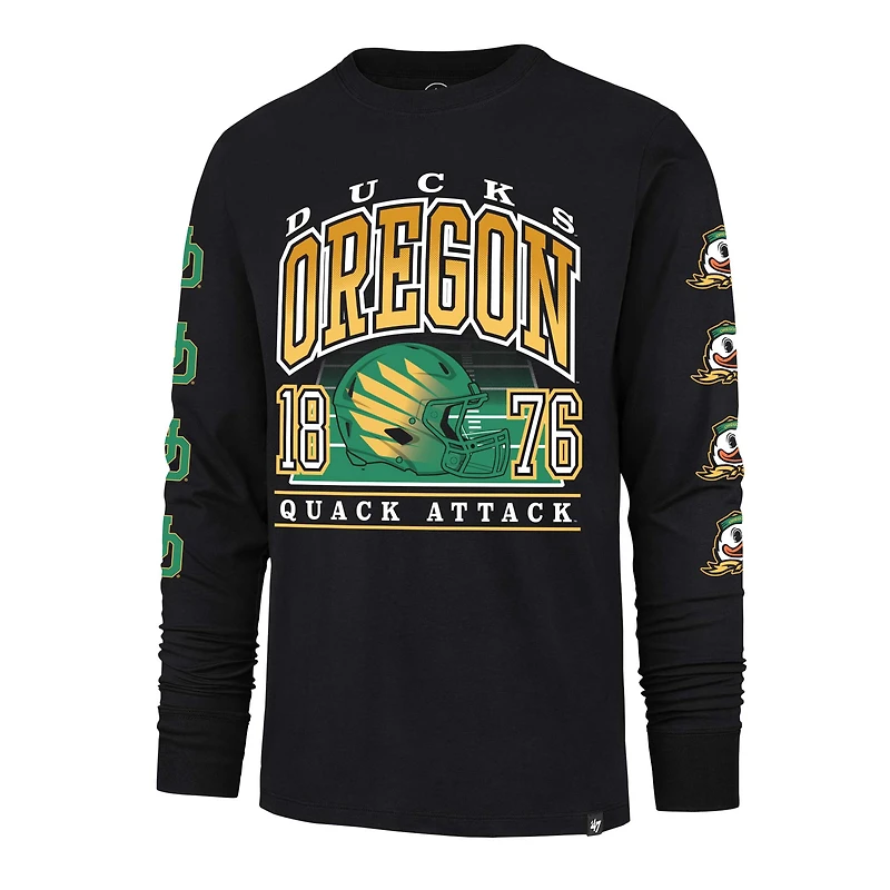 Men's '47 Black Oregon Ducks Go Big Long Sleeve T-Shirt