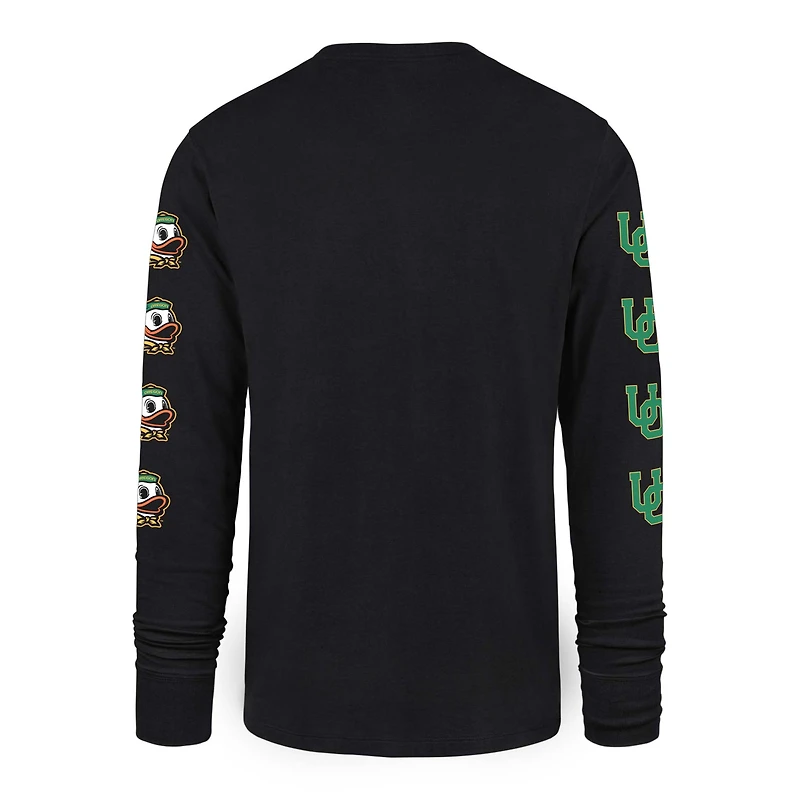 T-shirt à manches longues noir « 47 » pour homme, « Go Big » des Oregon Ducks
