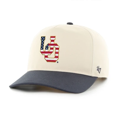 Men's '47 Natural/Navy Oregon Ducks Americana Flag Hitch Adjustable Hat