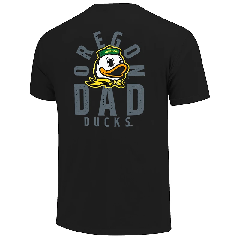 Men's Black Oregon Ducks Father's Day Mascot Overlay T-Shirt