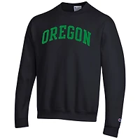 Men's Champion  Black Oregon Ducks Basic Arch Fleece Pullover Sweatshirt
