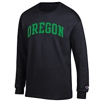 Men's Champion  Black Oregon Ducks Basic Arch Long Sleeve T-Shirt