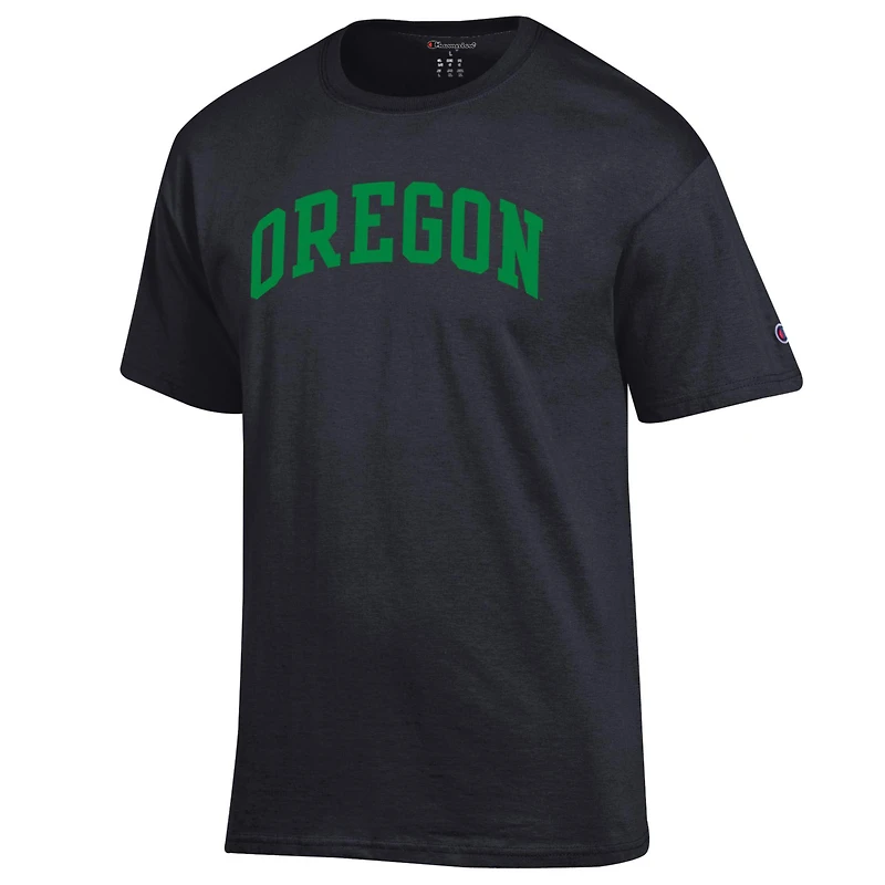 T-shirt noir basique Arch Champion pour homme des Oregon Ducks
