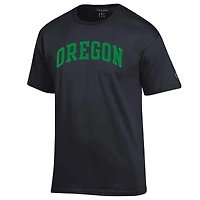 T-shirt noir basique Arch Champion pour homme des Oregon Ducks