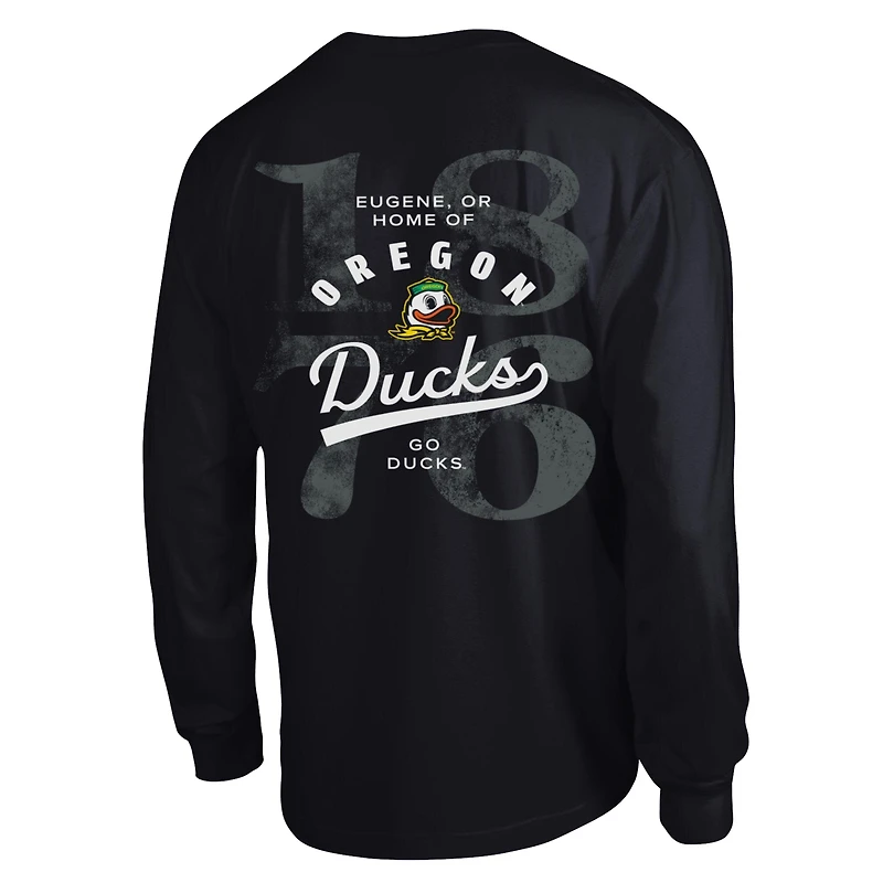 Men's Champion  Black Oregon Ducks Laminated All-Star Long Sleeve T-Shirt
