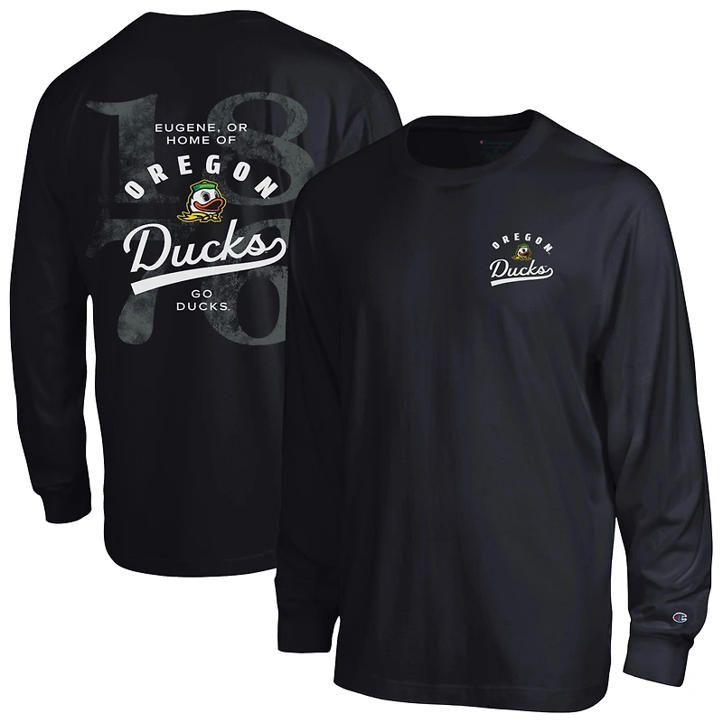 T-shirt à manches longues plastifié Champion Black Oregon Ducks All-Star pour homme