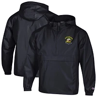 Veste coupe-vent à capuche et demi-zip pliable Champion Black Oregon Ducks pour homme