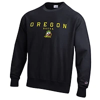 Men's Champion  Black Oregon Ducks Relentless Reverse Weave Sweatshirt