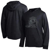 Men's Champion  Black Oregon Ducks Tonal All-Star Long Sleeve Hooded T-Shirt