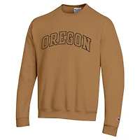 Sweat-shirt polaire Champion marron Oregon Ducks Latte pour homme