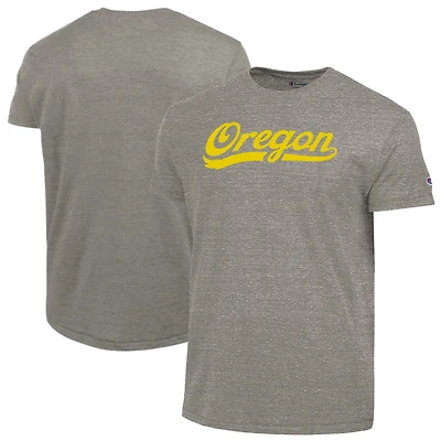 Men's Champion  Charcoal Oregon Ducks Vintage Triumph Tri-Blend T-Shirt