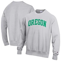 Men's Champion Gray Oregon Ducks Reverse Weave Fleece Sweatshirt