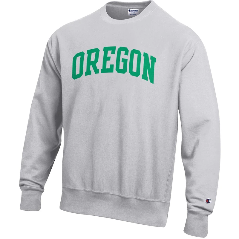 Men's Champion Gray Oregon Ducks Reverse Weave Fleece Sweatshirt