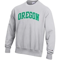 Men's Champion Gray Oregon Ducks Reverse Weave Fleece Sweatshirt