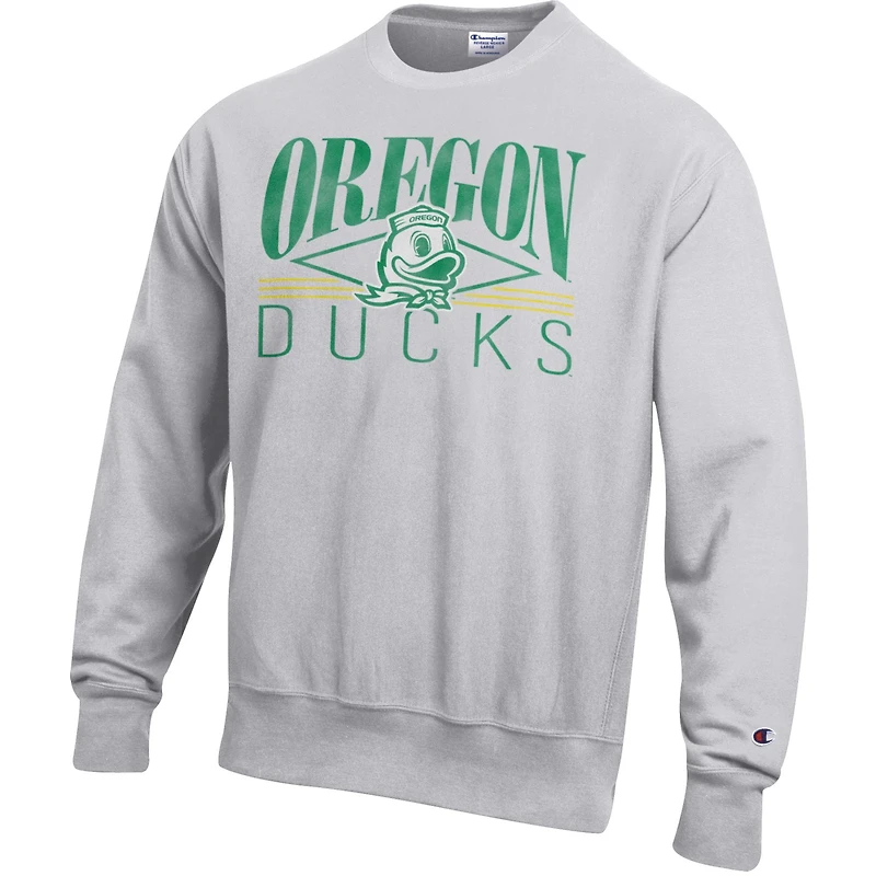 Men's Champion Gray Oregon Ducks Reverse Weave Fleece Sweatshirt