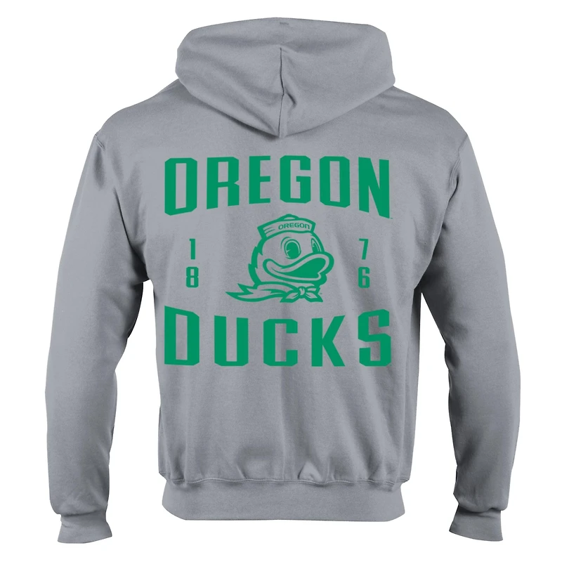 Men's Champion  Gray Oregon Ducks Varsity Powerblend Full-Zip Fleece Hoodie