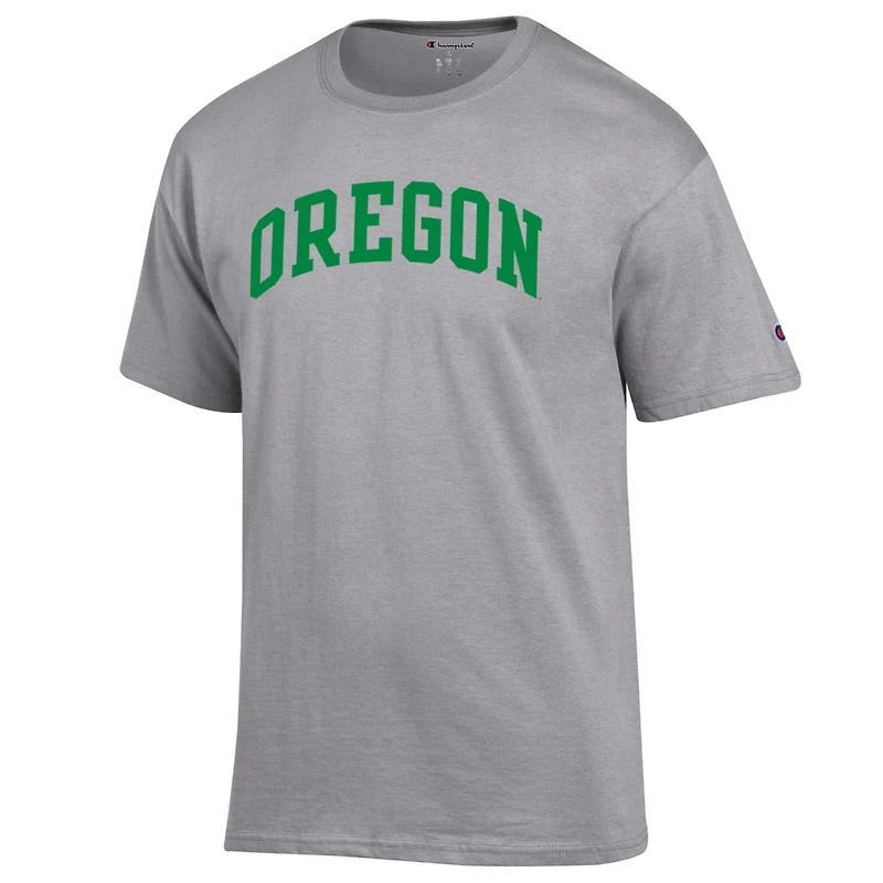 Men's Champion  Heather Gray Oregon Ducks Basic Arch T-Shirt