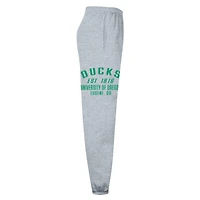 Men's Champion  Heather Gray Oregon Ducks Powerblend Banded Fleece Sweatpants