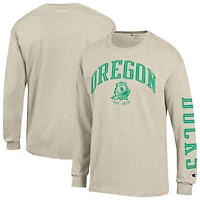 T-shirt à manches longues Champion Heather Oatmeal Oregon Ducks Neutral Arch pour homme