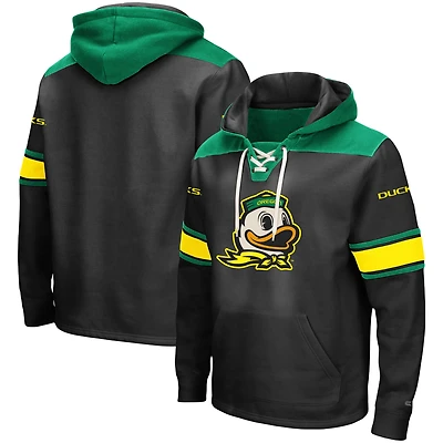 Sweat à capuche lacets Colosseum noir Oregon Ducks 2.0 pour hommes