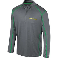 Men's Colosseum Black Oregon Ducks Cameron Quarter-Zip Windshirt