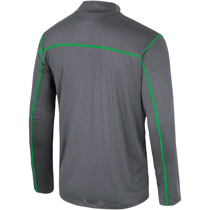 Men's Colosseum Black Oregon Ducks Cameron Quarter-Zip Windshirt