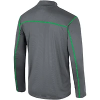 Men's Colosseum Black Oregon Ducks Cameron Quarter-Zip Windshirt