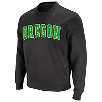 Men's Colosseum Charcoal Oregon Ducks Arch & Logo Sweatshirt