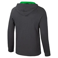Men's Colosseum  Charcoal Oregon Ducks Dujour Ralgan Long Sleeve Henley Hoodie T-Shirt