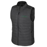 Men's Colosseum Charcoal Oregon Ducks Nightman Full-Zip Puffer Vest