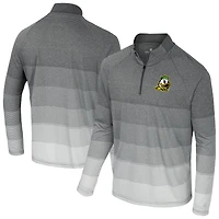 Coupe-vent raglan à rayures en maille et quart de zip pour homme, gris Colosseum, Oregon Ducks AI
