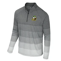 Coupe-vent raglan à rayures en maille et quart de zip pour homme, gris Colosseum, Oregon Ducks AI