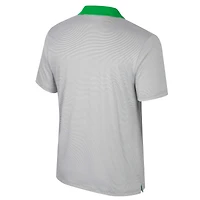 Men's Colosseum Gray Oregon Ducks Big & Tall Tuck Striped Polo