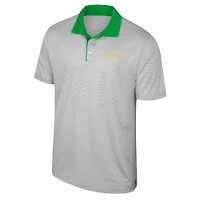 Polo rayé Colosseum gris Oregon Ducks Tuck pour hommes