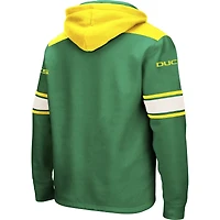 Men's Colosseum Green Oregon Ducks 2.0 Lace-Up Pullover Hoodie