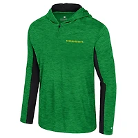 Men's Colosseum Green Oregon Ducks Always Sunny Quarter-Zip Hoodie