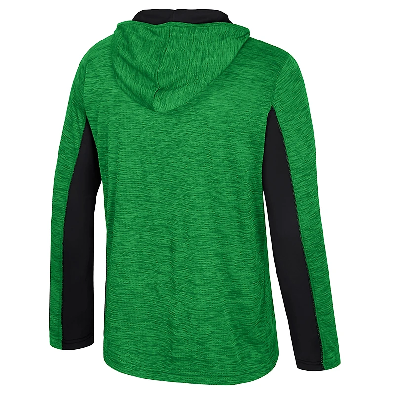 Men's Colosseum Green Oregon Ducks Always Sunny Quarter-Zip Hoodie