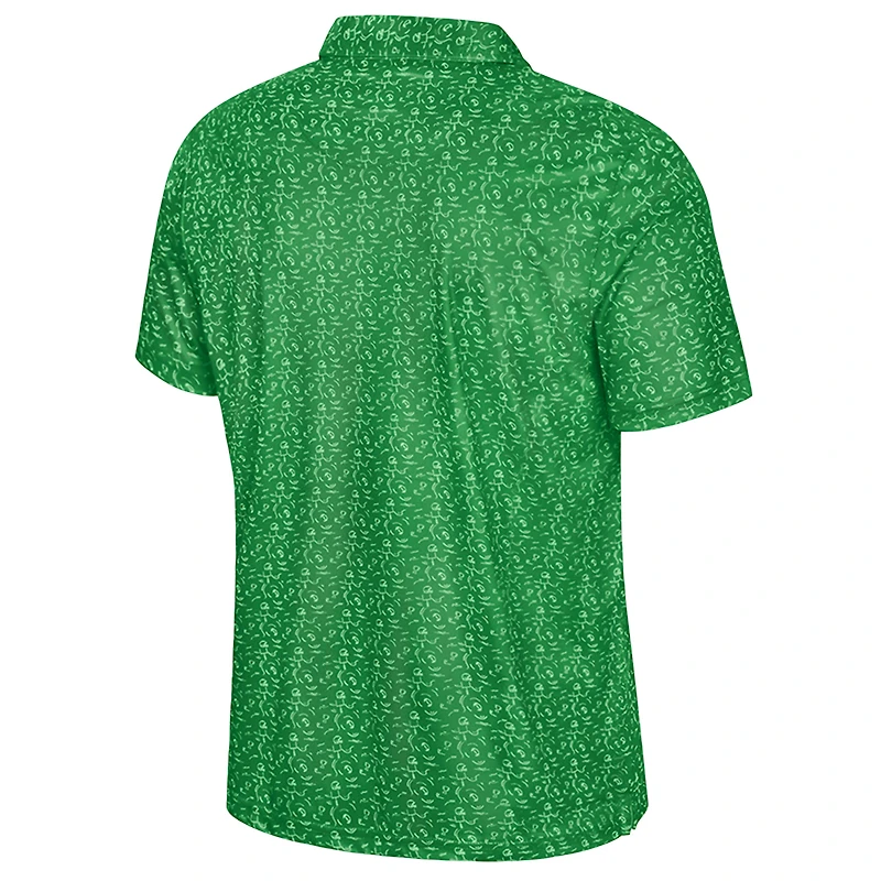Men's Colosseum  Green Oregon Ducks Football Print Polo