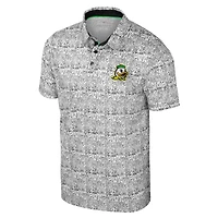 Polo homme vert Colosseum des Oregon Ducks « It's Time ! » à imprimé intégral