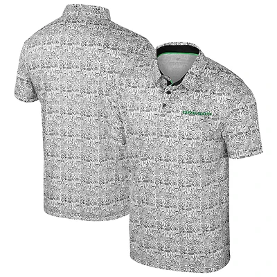 Men's Colosseum  Green Oregon Ducks It's Time! All Over Print Polo