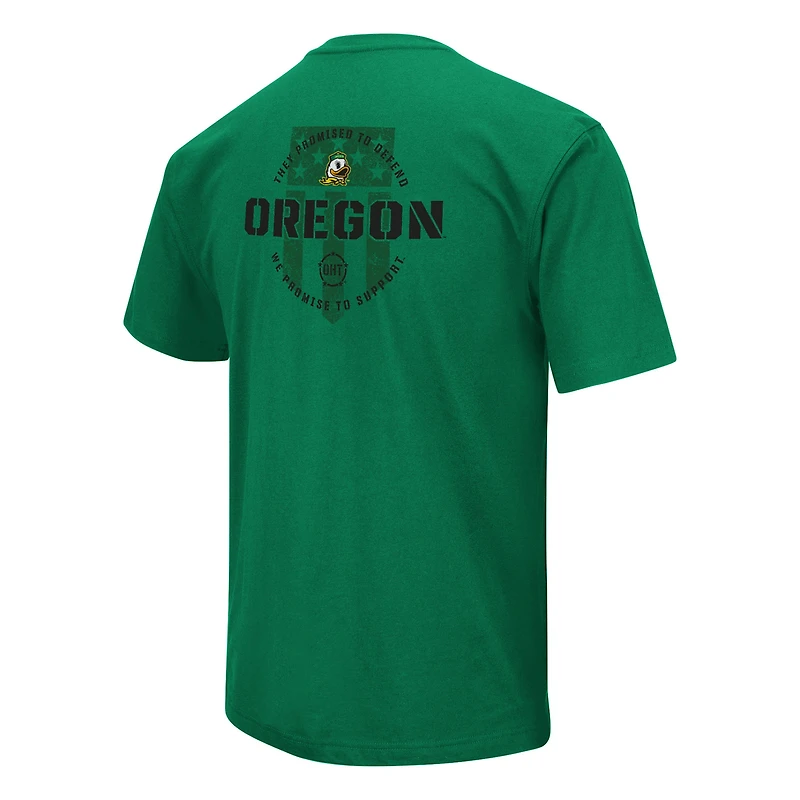 Men's Colosseum Green Oregon Ducks OHT Military Appreciation T-Shirt