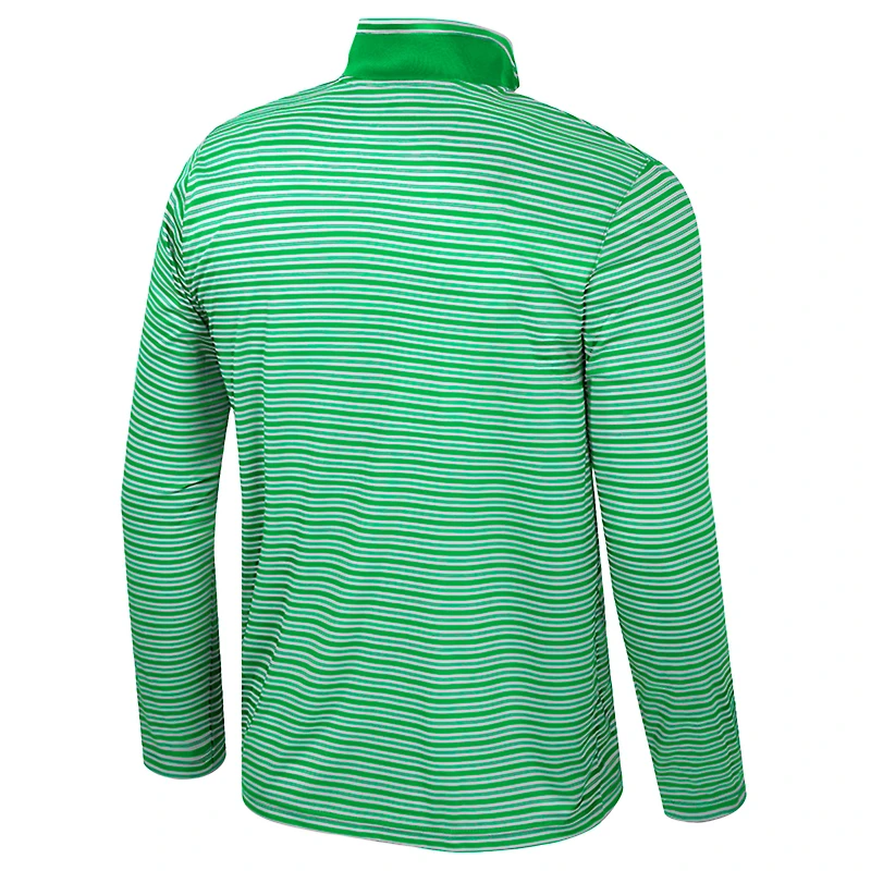 Haut rayé à glissière quart de tour pour homme Colosseum Green Oregon Ducks